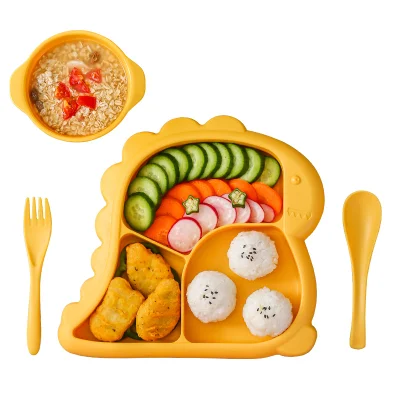 Baby Food Tableware Set Cartoon Dinnerware Kids Dishes