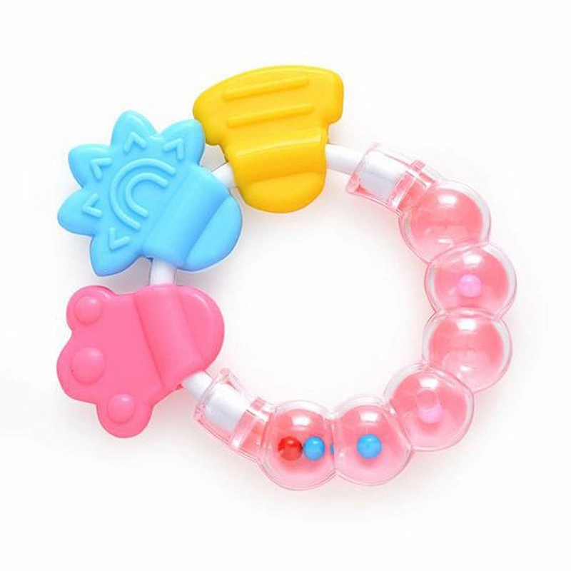 Baby Toy Food Grade Rattle Molar Silicone Teether