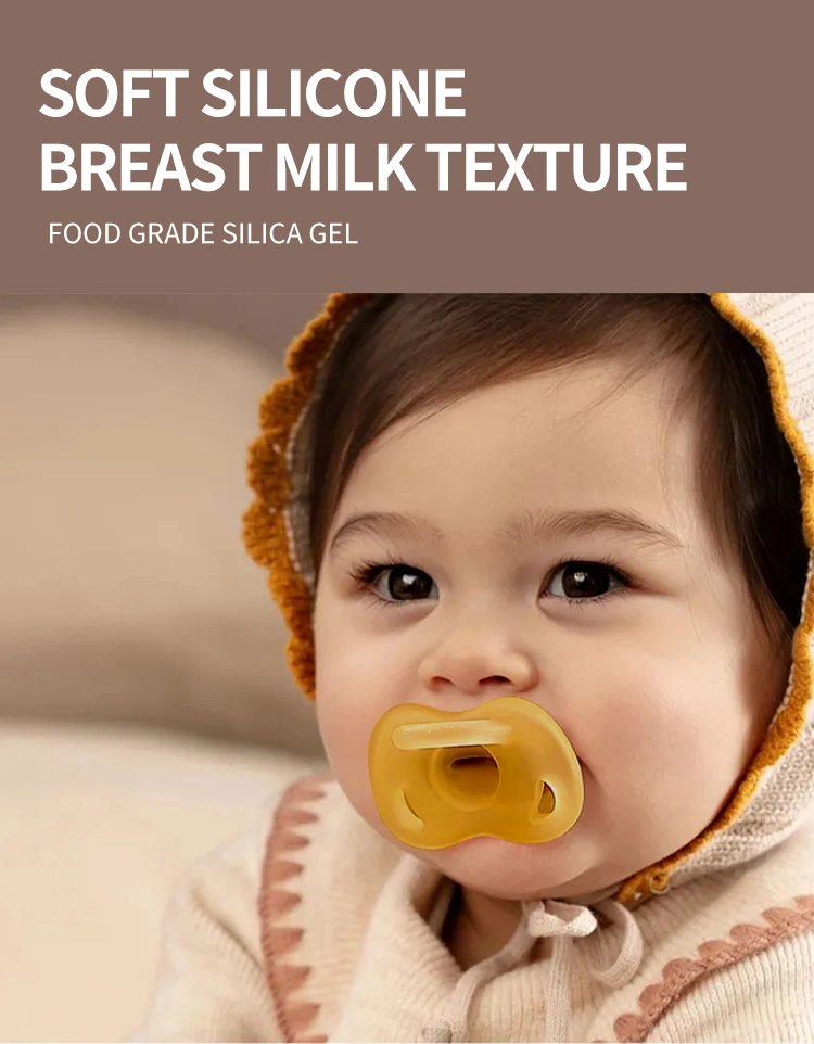 Food Grade BPA Free Retractable Baby Silicone Teether Pacifier Nipple