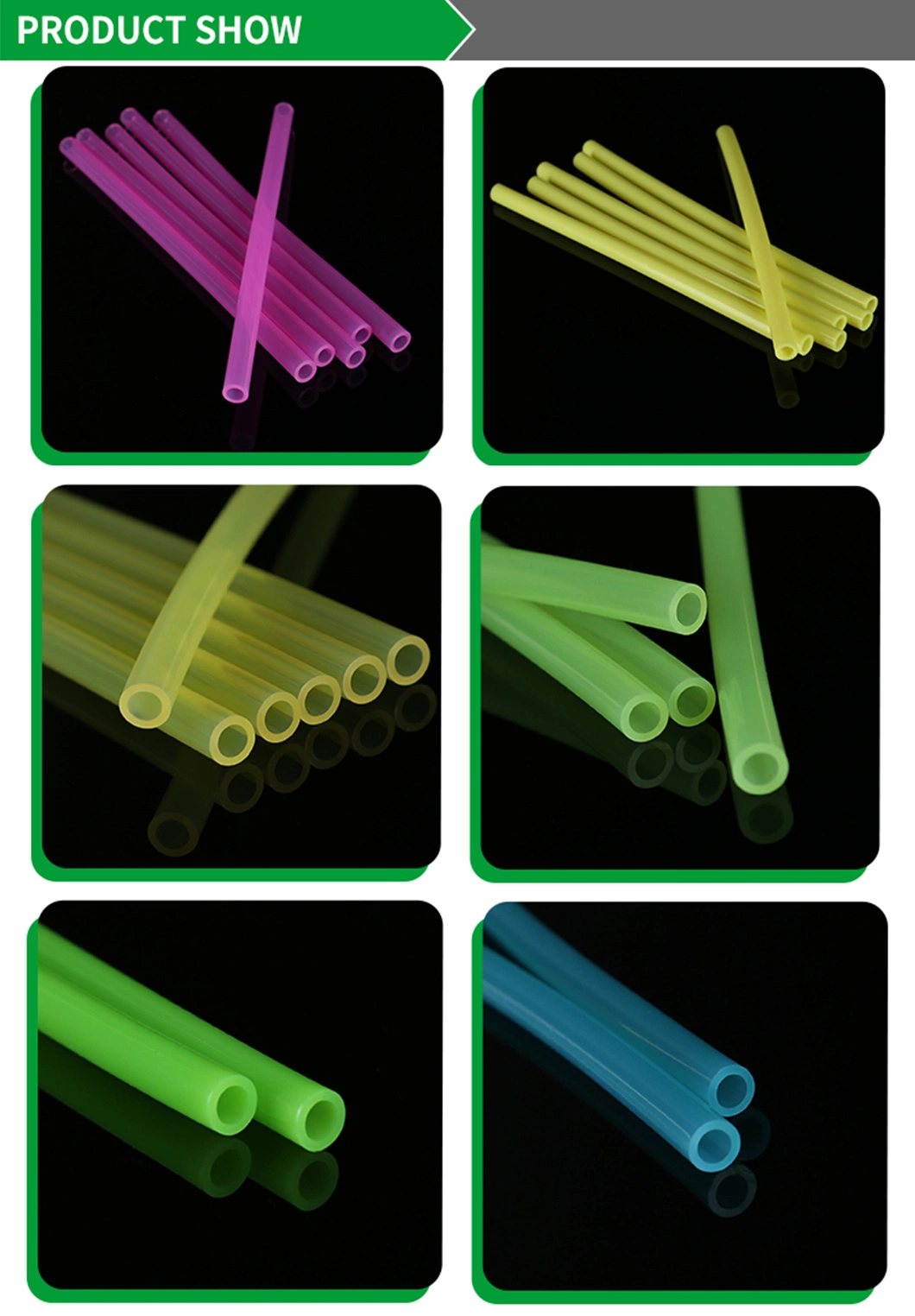 Eco-Friendly Approved Foldable Silicone Baby Bottle Drinking Straws Colourful Silicone Straw
