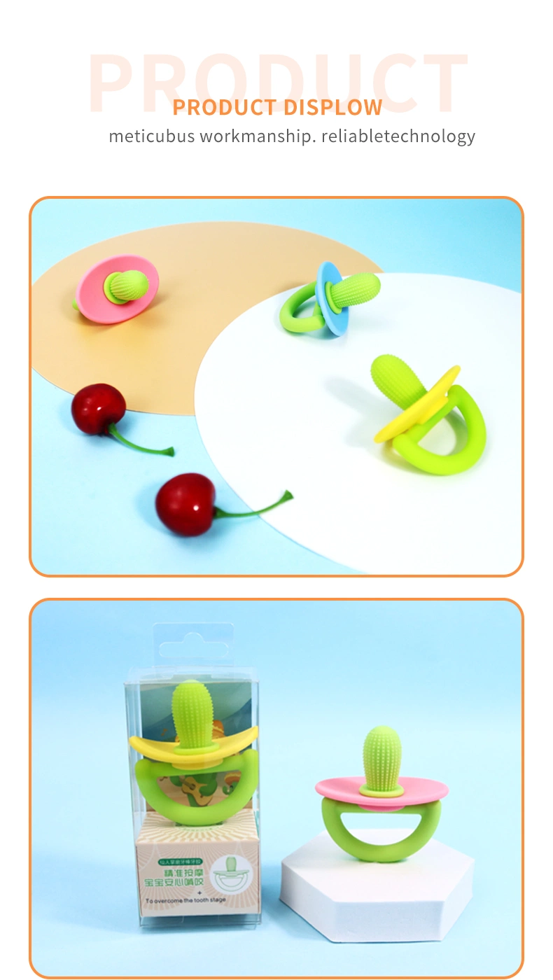 Wholesale Customized Fruits Vegetables Baby Silicone Teether Toy BPA Free Silicone Baby Teether
